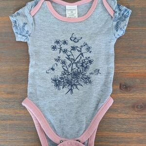 Charming Blue and Pink Baby Bodysuit